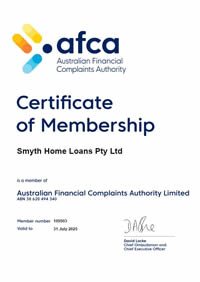 Australian Financial Complaints Authority - Certificate of Membership